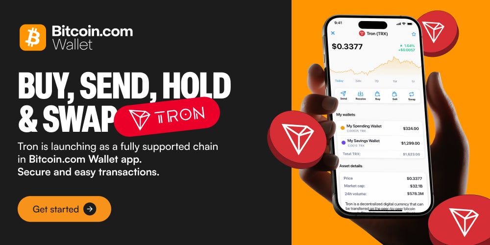 Tron Has Landed: Hold, Send, Swap, and Buy TRX, USDT and More Right in the Bitcoin.com Wallet